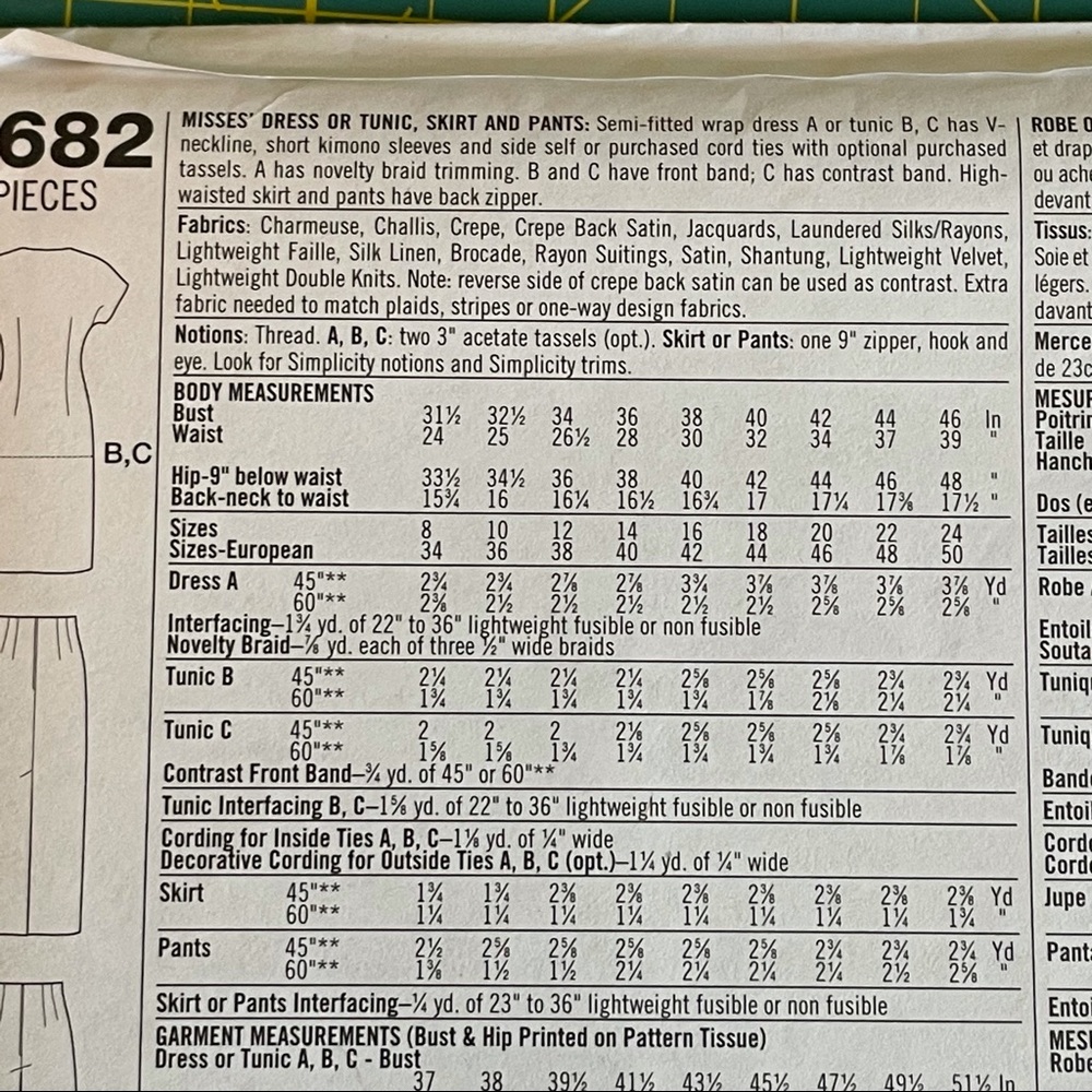 90’s Simplicity “Millennium” Pattern #8682 - Picture 3 of 3